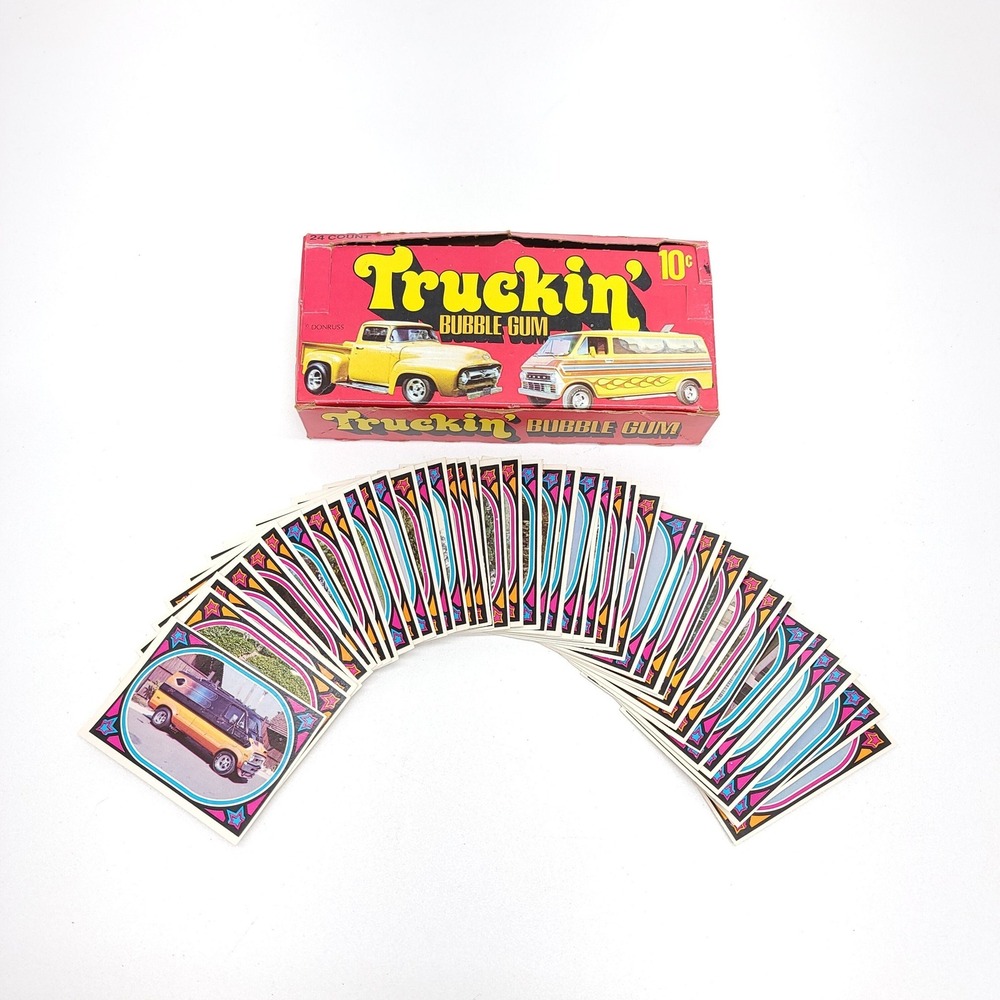1975 Donruss Truckin' Trading Cards Complete Set Original Box‎ Lowrider Hot Rod